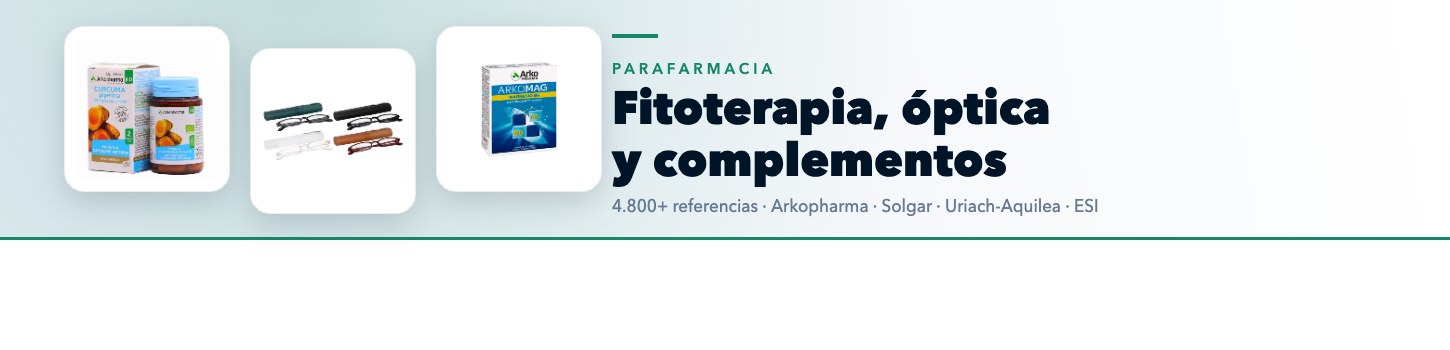 Fitoterapia, óptica y complementos