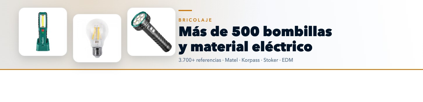Bombillas, iluminación y material eléctrico