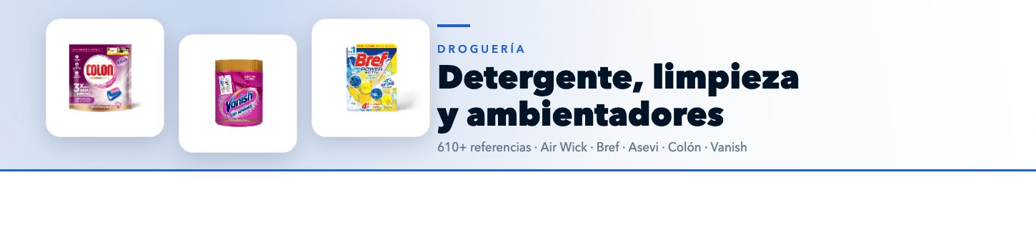 Detergente, limpieza y ambientadores