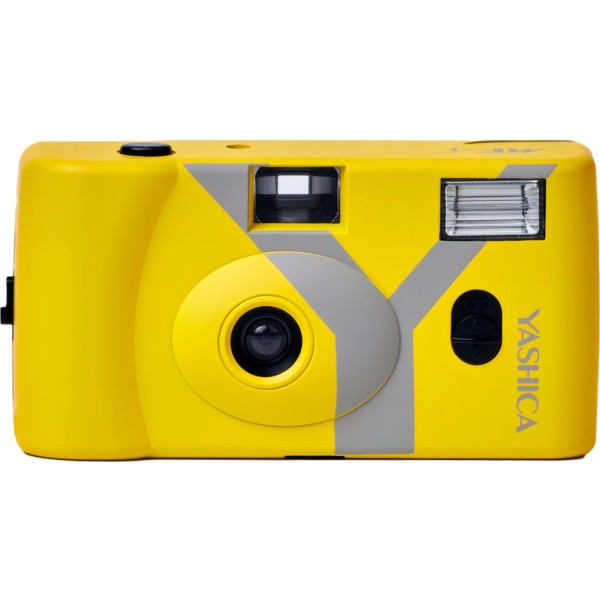 Yashica mf-1 snapshot art camera amarillo / cámara compacta analógica