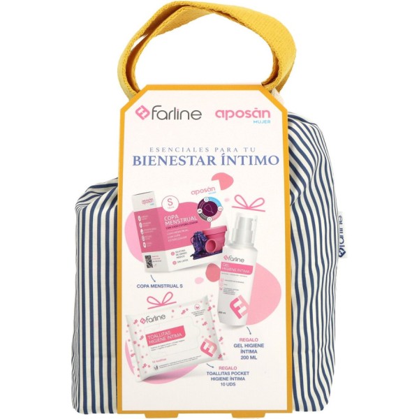 Farline Neceser Copa Menstrual Talla S + Toallitas Íntimas 10 Uds + Gel Íntimo 200ml Promo